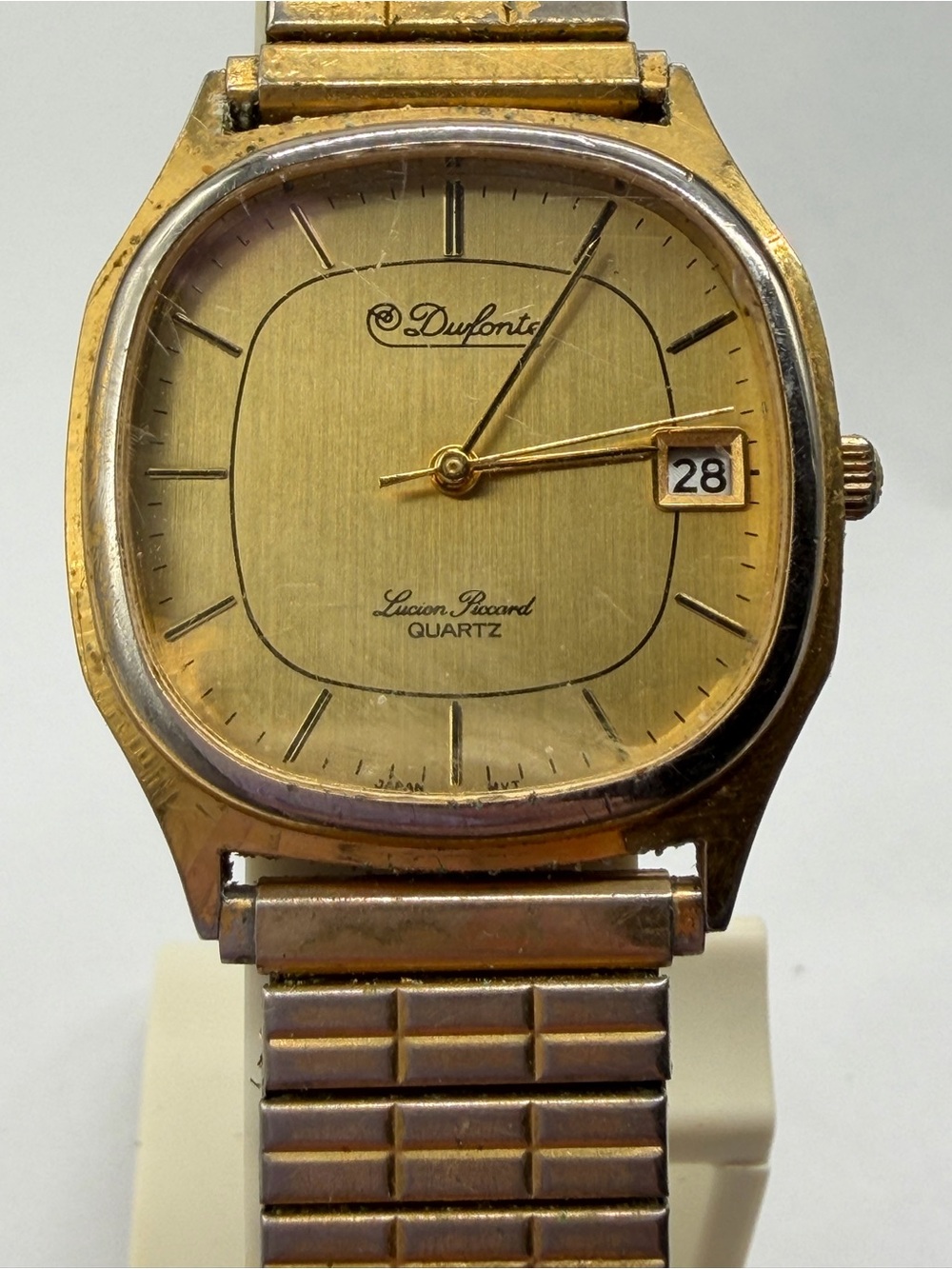 Vtg Dufonte Lucien Piccard Quartz Dress Watch Estate Find Men's Watch For Parts